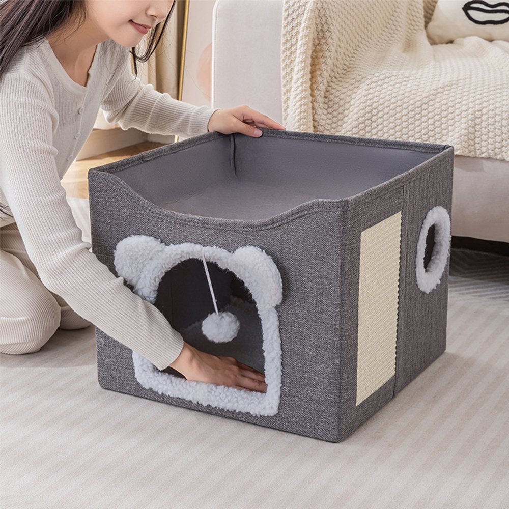 16inch-chengjun-linen-look-fabric-cat-ear-entry-hole-square-cat-house-p03-05