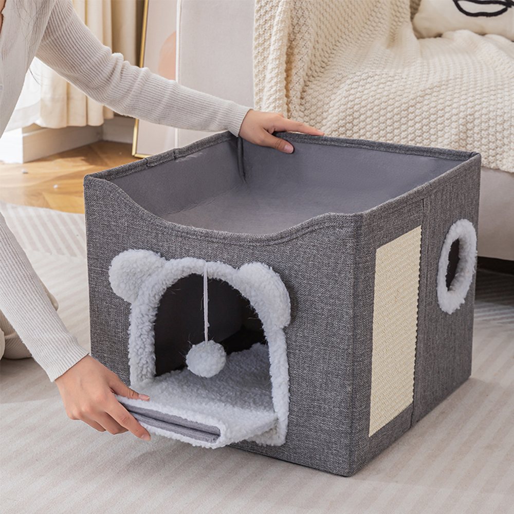 16inch-chengjun-linen-look-fabric-cat-ear-entry-hole-square-cat-house-p03-06