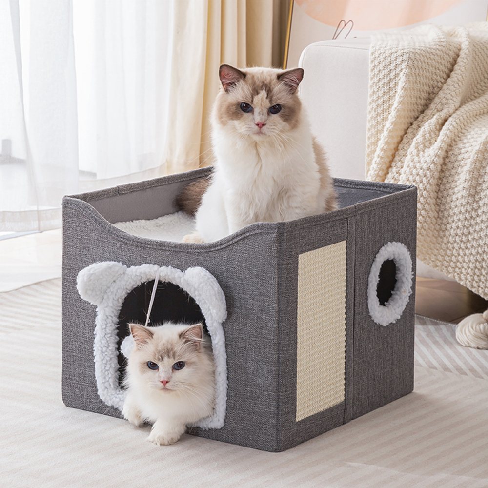16inch-chengjun-linen-look-fabric-cat-ear-entry-hole-square-cat-house-p03-11