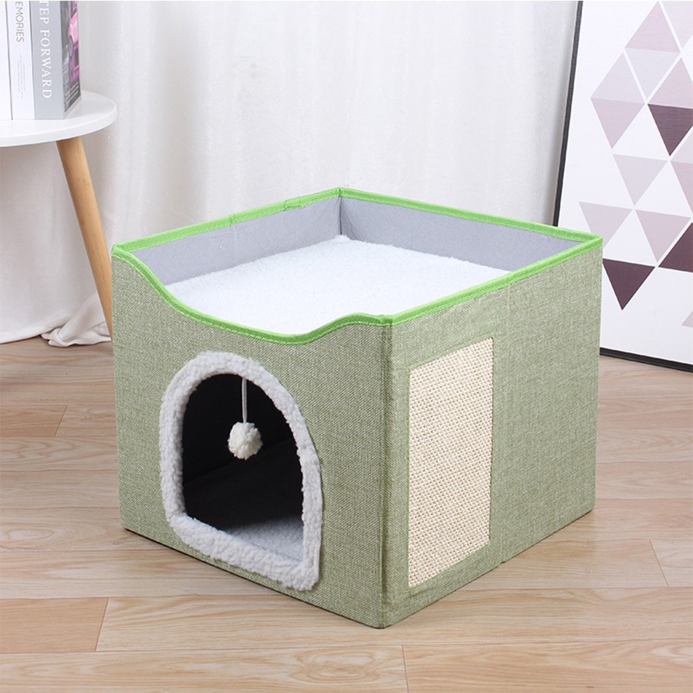 16Inch Chengjun Linen-look multi function cat house
