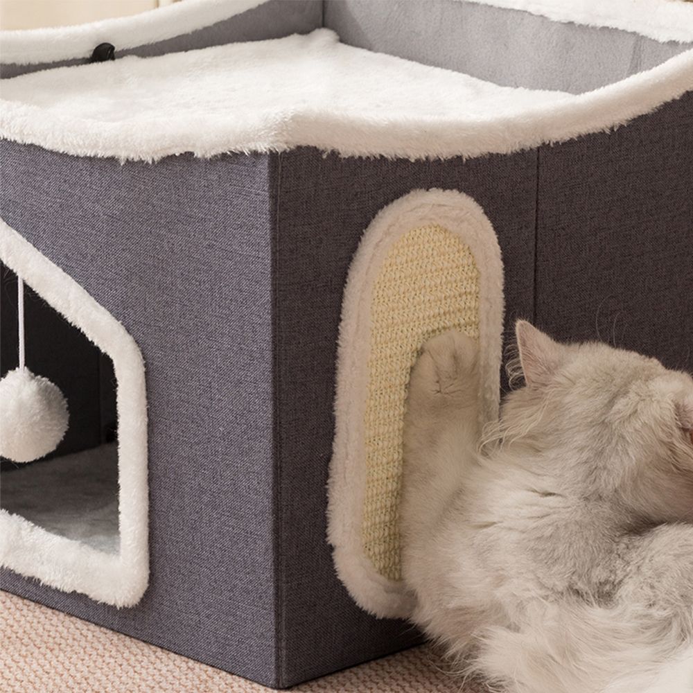 24inch-chengjun-linen-look-fabric-multi-function-folding-cat-house-with-scratching-panel-p01-03
