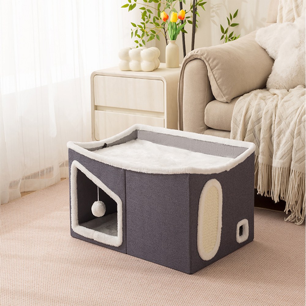 24inch-chengjun-linen-look-fabric-multi-function-folding-cat-house-with-scratching-panel-p01-04