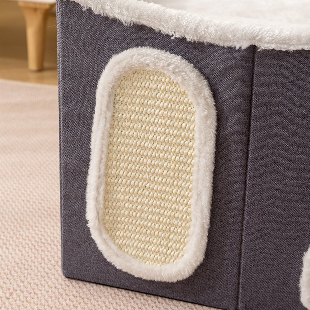 24inch-chengjun-linen-look-fabric-multi-function-folding-cat-house-with-scratching-panel-p01-06