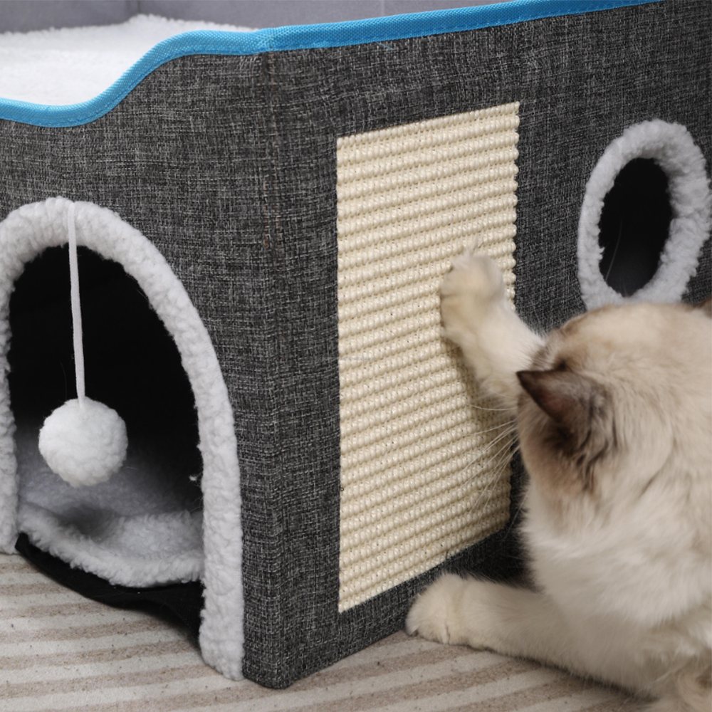 24inch-extra-large-chengjun-linen-look-folding-scratching-panel-cat-nest-with-hinging-plush-ball-p02-06