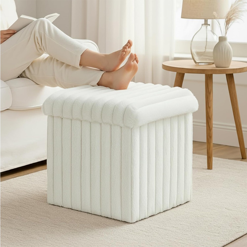 Chengjun 1 Person Use-Velvet 15 Inch Folding storage bench ottoman
