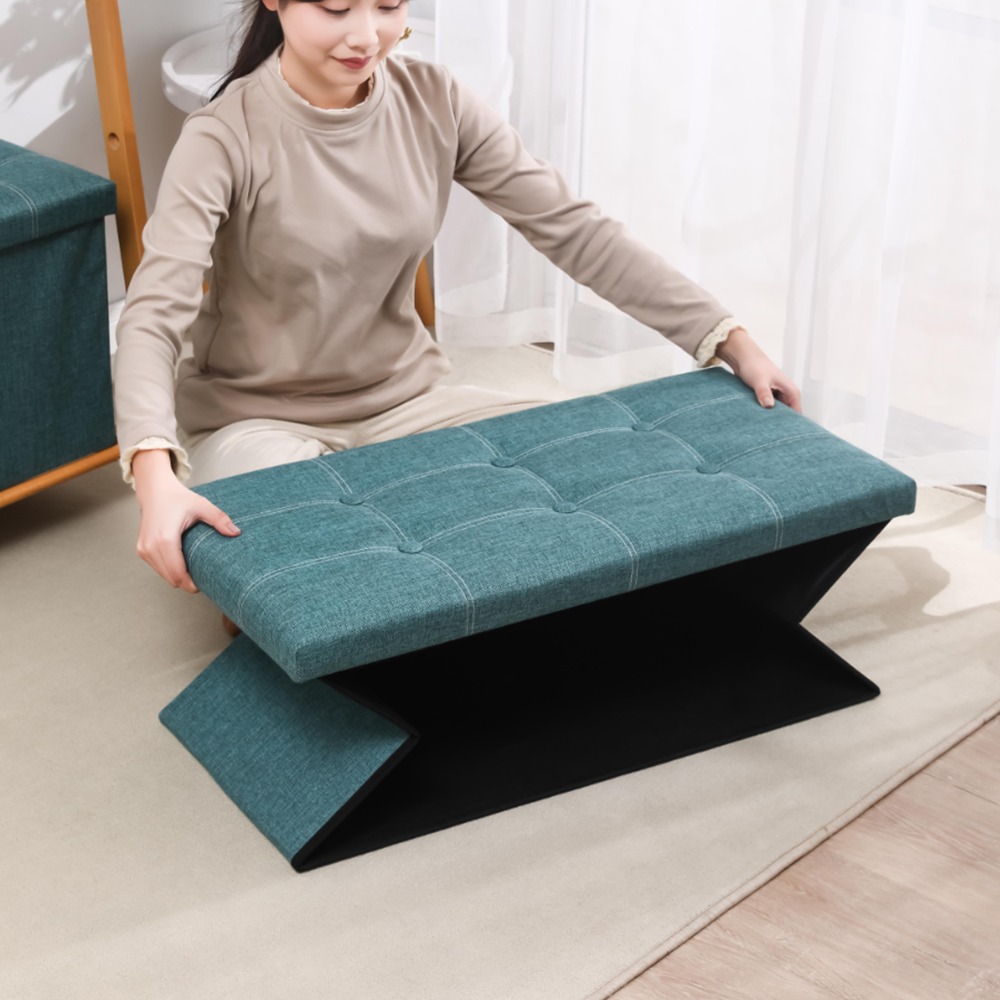 chengjun-2-person-use-linen-look-fabric-30-inch-folding-storage-bench-ottoman-p17-06