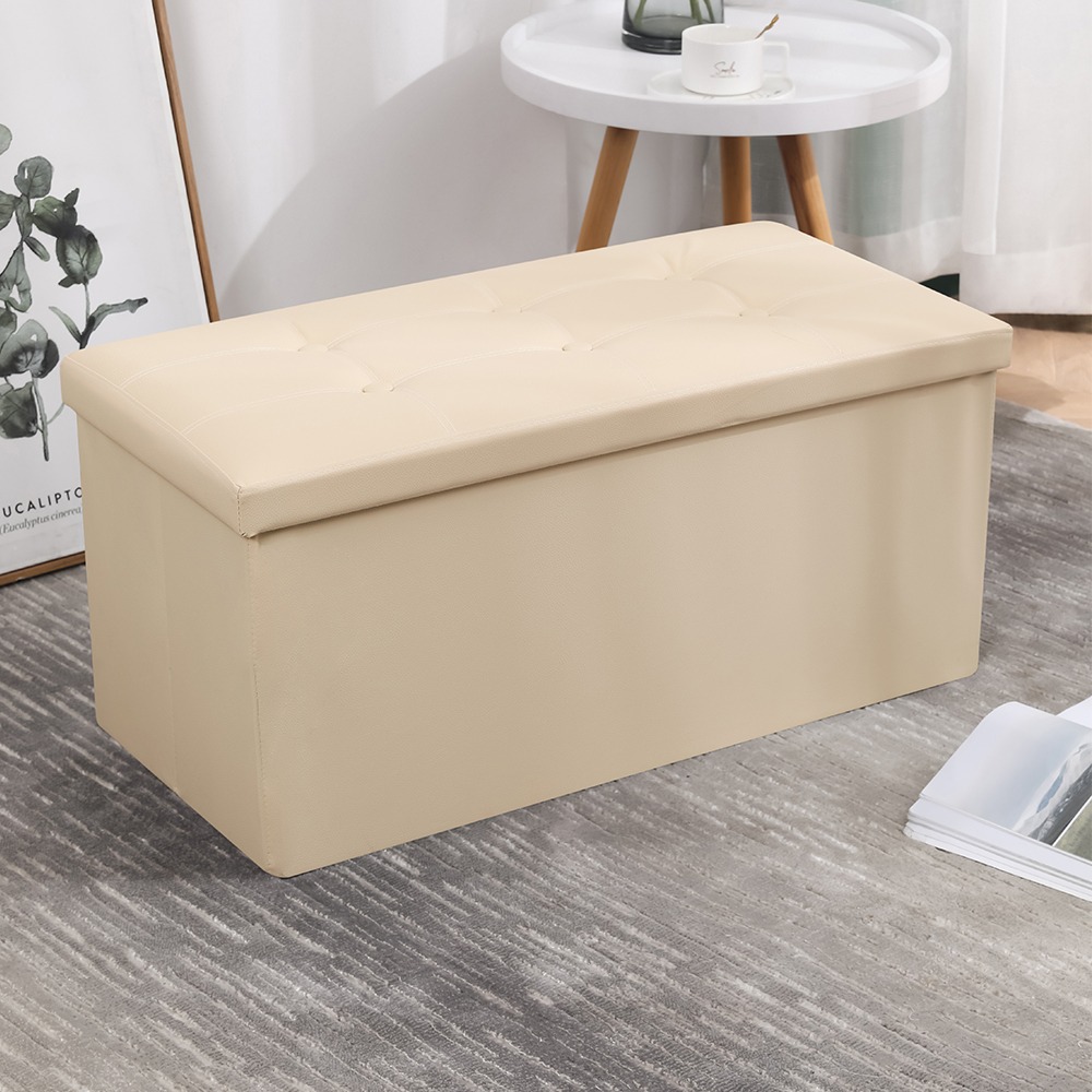 Chengjun 2 Person Use-PVC Leather 30 Inch Folding storage bench ottoman