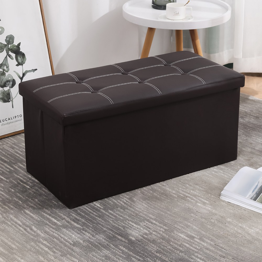 chengjun-2-person-use-pvc-leather-30-inch-folding-storage-bench-ottoman-p18-03