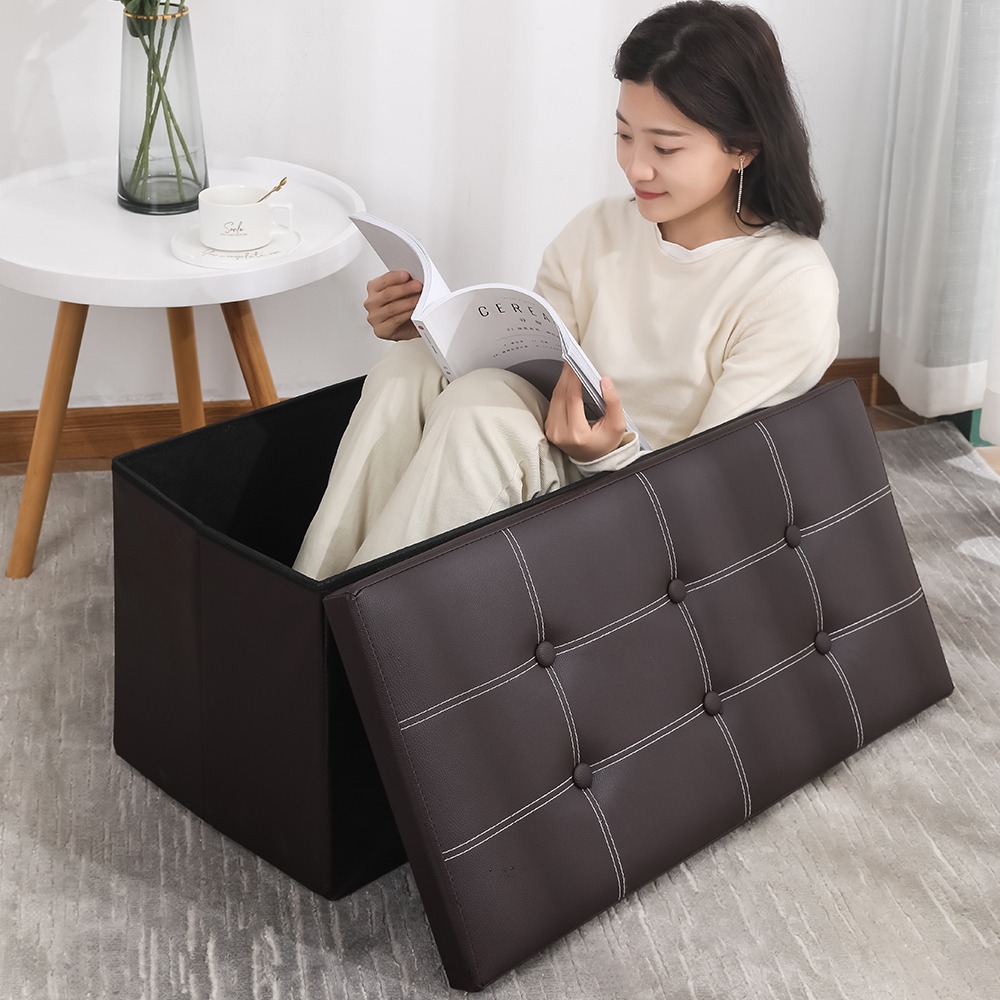 chengjun-2-person-use-pvc-leather-30-inch-folding-storage-bench-ottoman-p18-08