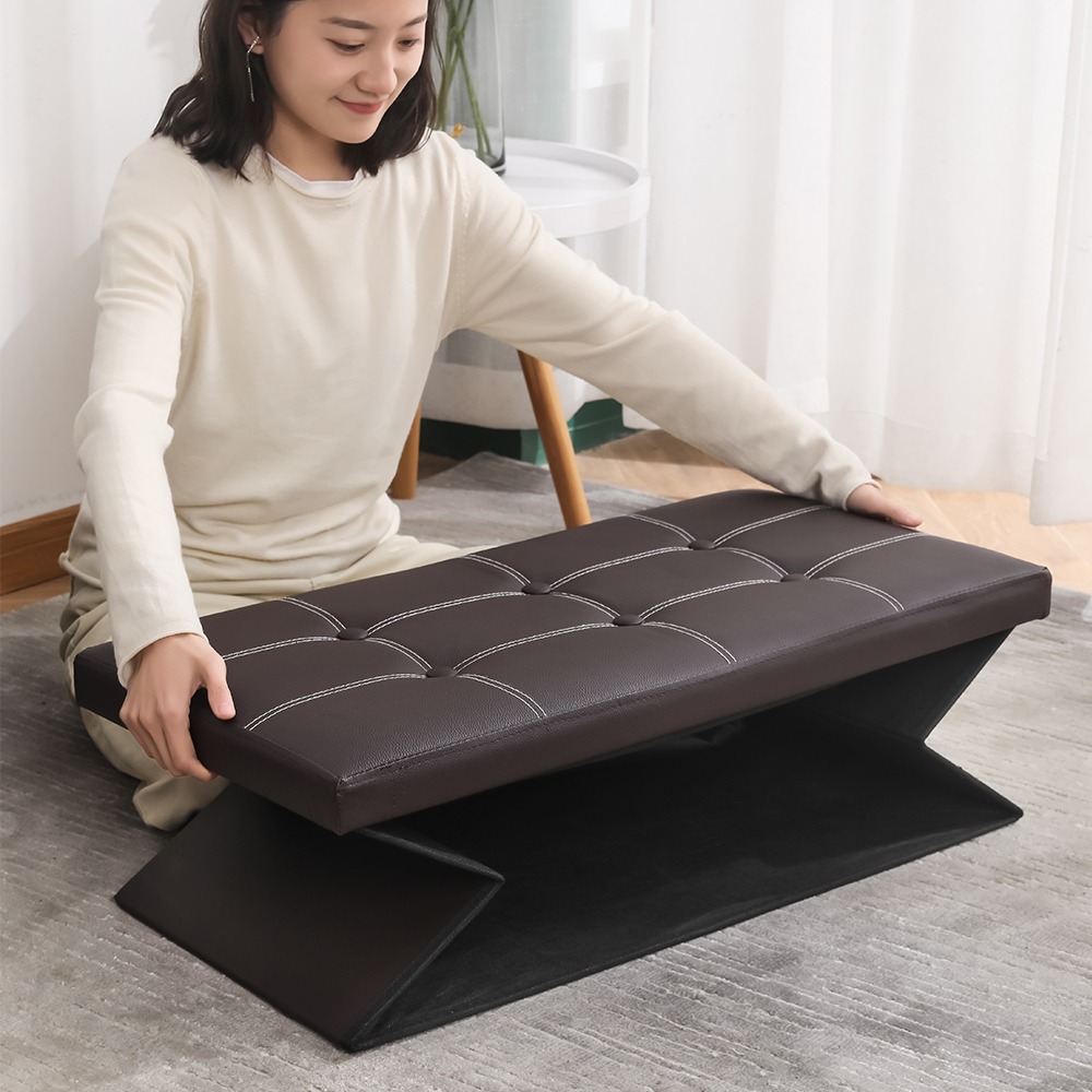 chengjun-2-person-use-pvc-leather-30-inch-folding-storage-bench-ottoman-p18-09