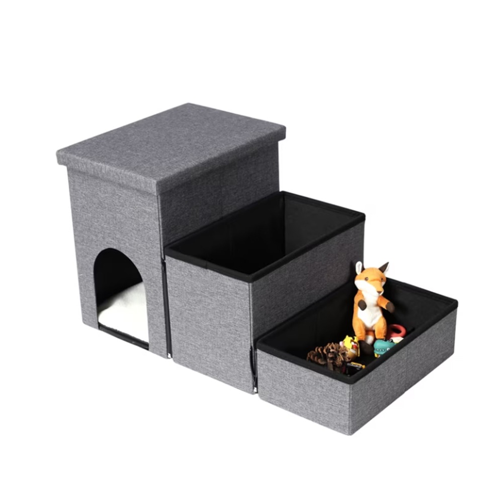 chengjun-3-steps-linen-look-fabric-foldable-strorage-pet-stairs-p31-06